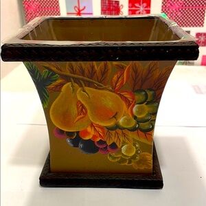 Hand painted Cachepot Fruit-Themed Decorative Planter Vase